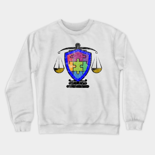 Autism Rights In Justice Crewneck Sweatshirt by chiinta